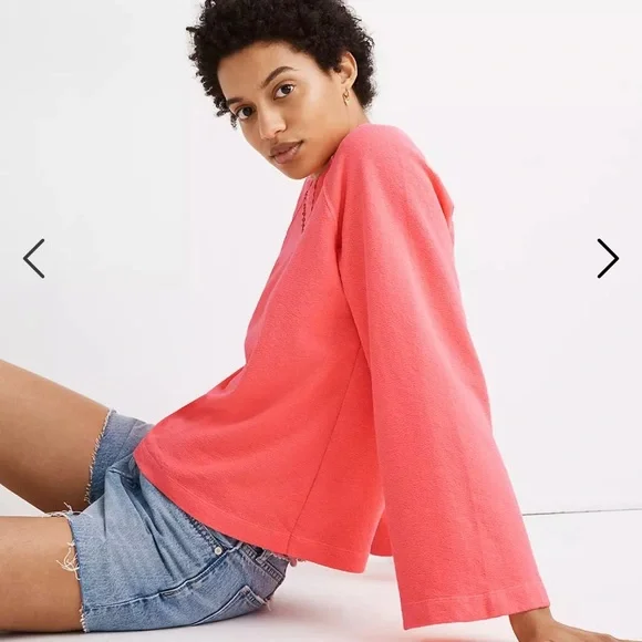 Madewell Terry Raglan Sweatshirt NWT Size XS - Picture 3 of 6